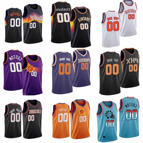 

basketball jersey men women youth phoenix''suns''custom chris 3 paul devin 35 kevin durant 1 booker deandre 22 ayton mik, Black;red
