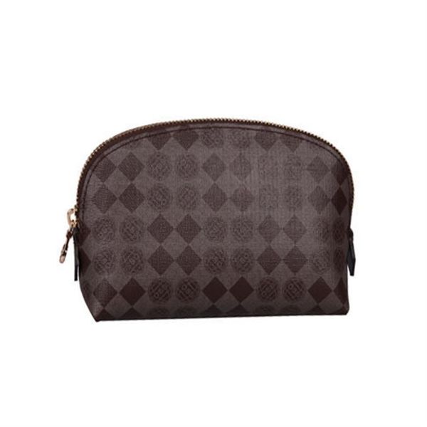 

hight quality canvas oxidizing leather cosmetic pouch famous brand designer zippy toiletry bag makeup case m47515 m291m