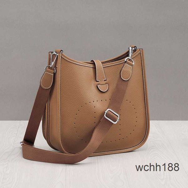 

casual leather designer bag crossbody litchi 2023 herma shoulder evelyns cowhide tote bags women's pattern one bucket pn8z