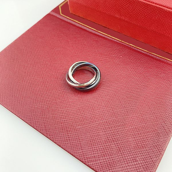 

quality trinity ring three-color ring fashion trend stainless steel titanium steel factory wholesale, Silver