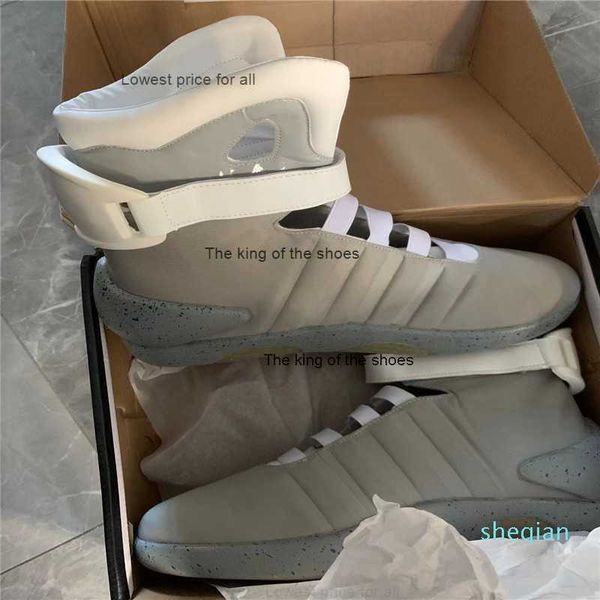 

designer boots fashion sneakers sports shoes led lighting outdoor back to the future mens women, Black