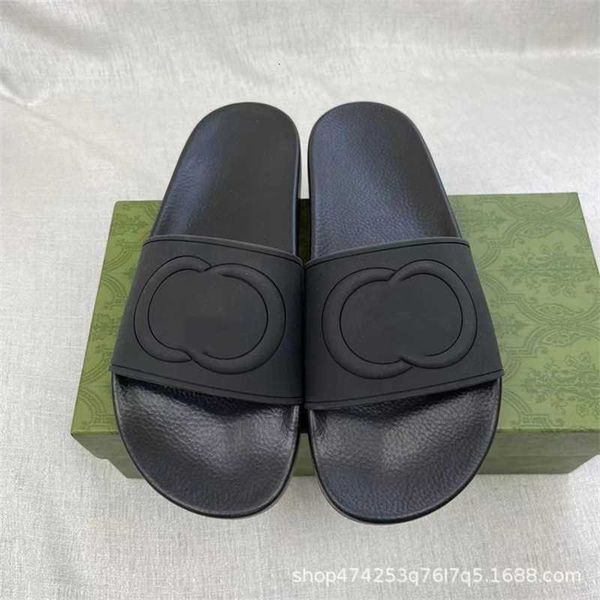 

slippers men's word lovers' beach shoes 2023 new casual women's trend, Black