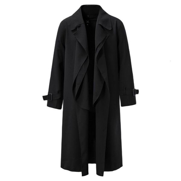 

men's trench coats spring windbreaker loose xlong thin coat 230413, Tan;black