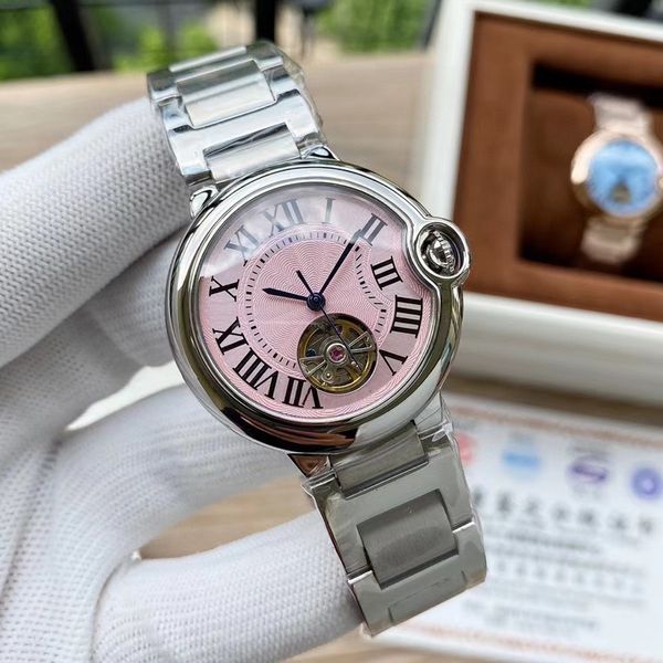 

women fashion watch classic square design stainless steel womens watches automatic movement glide sweep move wristwatches clock a21, Slivery;brown
