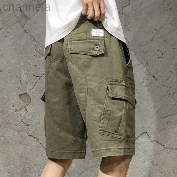 

men's shorts summer mens military cargo solid multi pocket casual fitness loose work pants 2023 streetwear male tactical short joggers, White;black