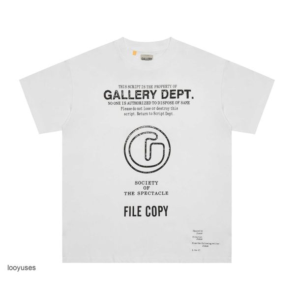 

galleryss dept t shirts 2023 mens classic letter short sleeve fashion vintage streetwear print couples summer casual t-shirt men jlaf, White;black