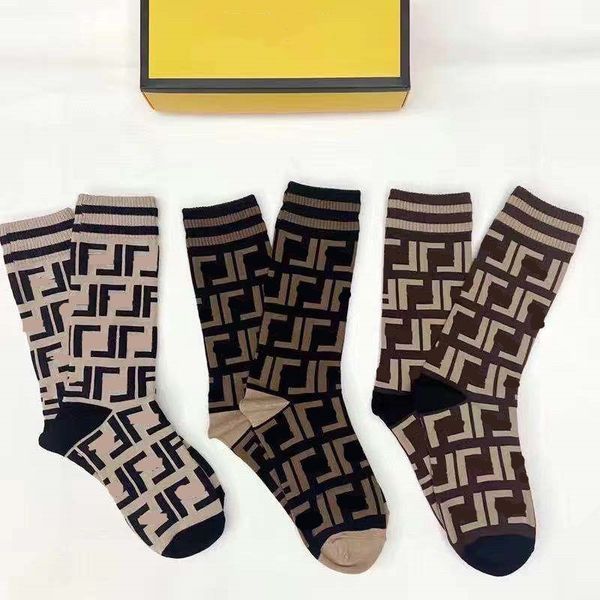 

2023 socks female ins high sock autumn and winter letter ff wild college style fashion net red explosion stockings a1, Black
