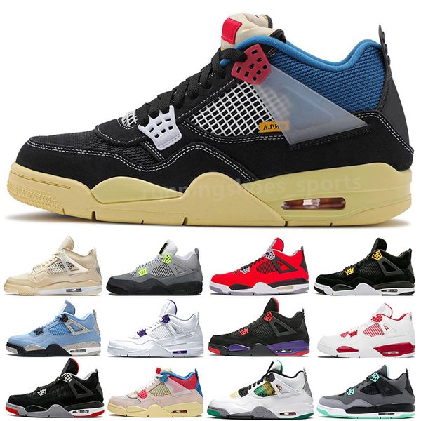 

2023 jumpman 4s basketball shoes midnight navy military black men red thunder black cat 4 pure money alternate bred trainers sneakers size 3