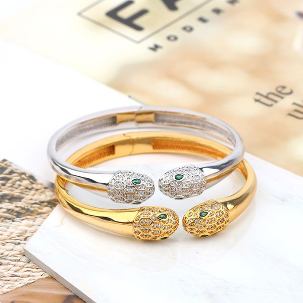 

18k gold bangle bracelet womens men friendship bracelets for mentwo snake infinity luxury designer jewelry fashion party wedding gifts birth, Black