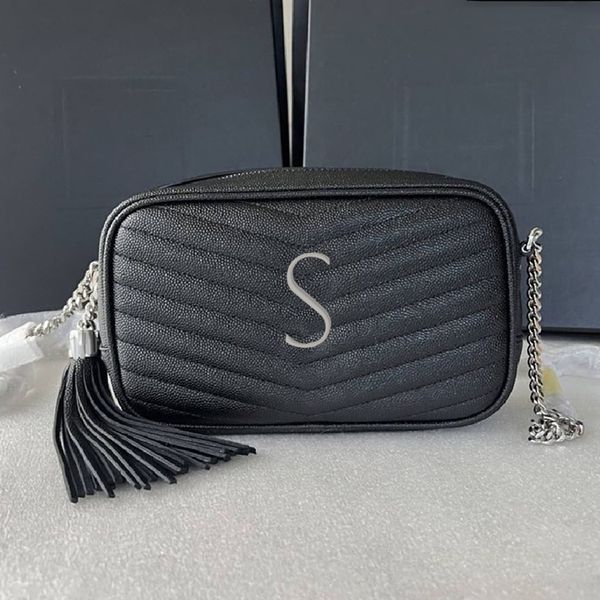 

luxury designer s lou camera tassel bag yslity women's men messenger shoulder bag genuine leather handbags 7a quilted tote crossbody wo