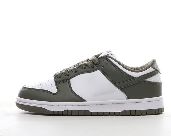 

duks low medium olive casual shoes white/medium leisure running shoe outdoor sports sneakers come with box, Black