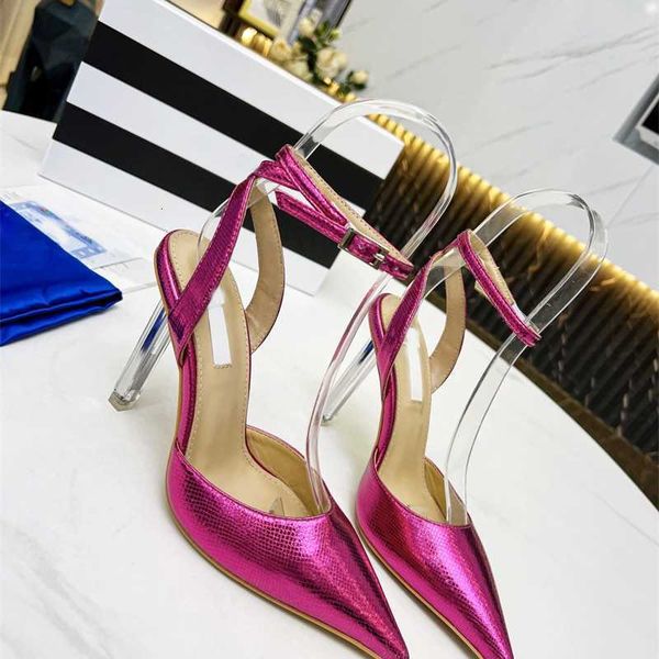 

designer heels 2023 new genuine leather high heel women's shoes one word sandals comfortable and fashionable, Black