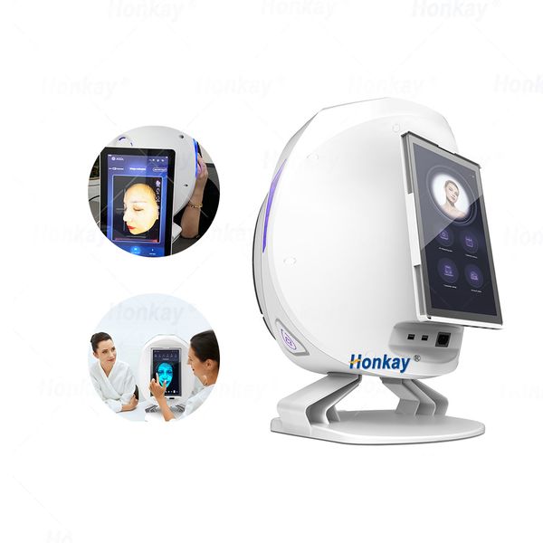 

professinal cloud storage dermatology eight-spectrum 3d face magic mirror digital skin analysis test scanner machine intelligent image instr
