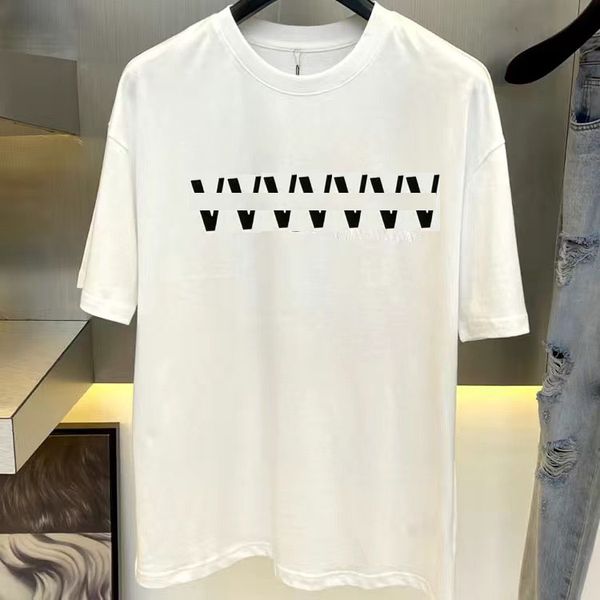 

21ss men's tees fashion men women summer t shirts 2 colors letter pattern print mens short sleeve breathable #s-5xl 01, White;black