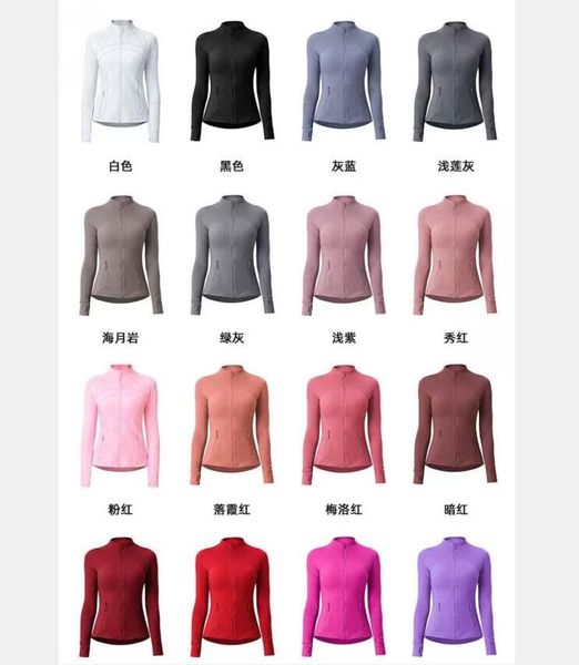

define jacket sports running tight standing neck zipper cardigan yoga suit jacket women's jacket jacket, White;red