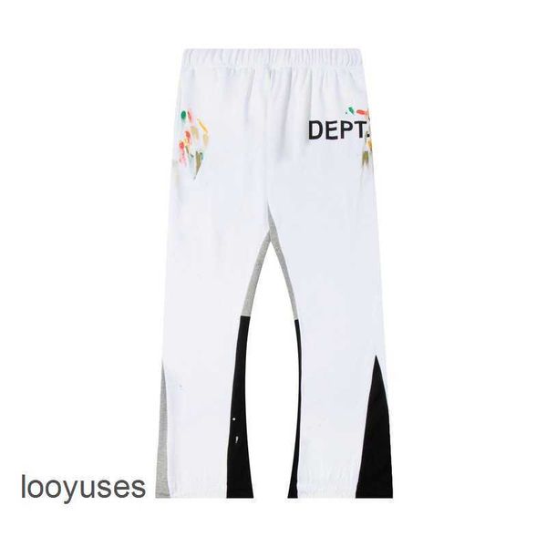 

galleryes dept print pant 2023 designer sport american pants double panel speckled street men's youth casual micro sweatpants 4nyj, Black
