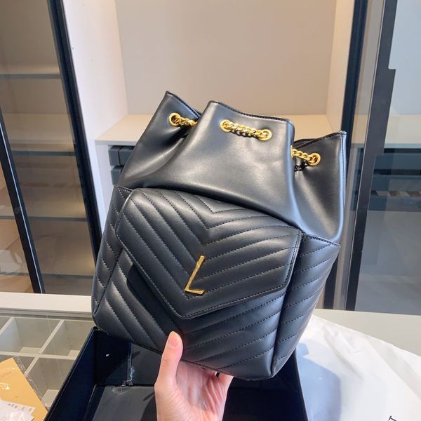 

2023 high-quality designer fashion shopping bag wavy bag women's shoulder bag handbag buckle drawstring shoulder strap seal multi-state