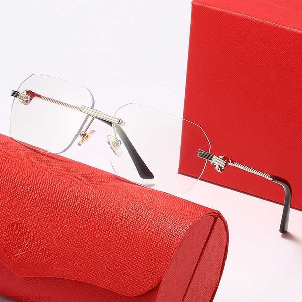

classic cartr woman sunglasses frames rimless myopia glasses frame gradient tea lens deep tea shades essential business leisure prescription, Black