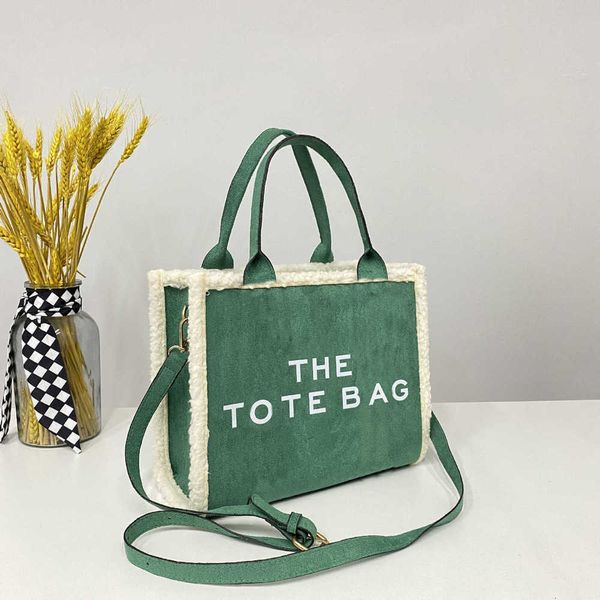 

marc the tote bag designer totes handbag autumn winter women deer velvet handbags shoulder shopper bags diagonal letter printing large tote