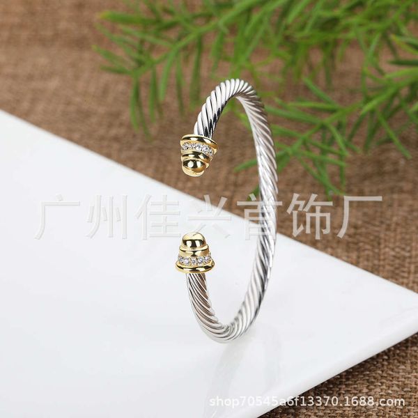 

DY Bracelet Jewelry classic designer luxury top accessories DY Diamond Gold Round Head Bracelet New Twisted Thread Fashion Versatile DY Jewelry Accessories