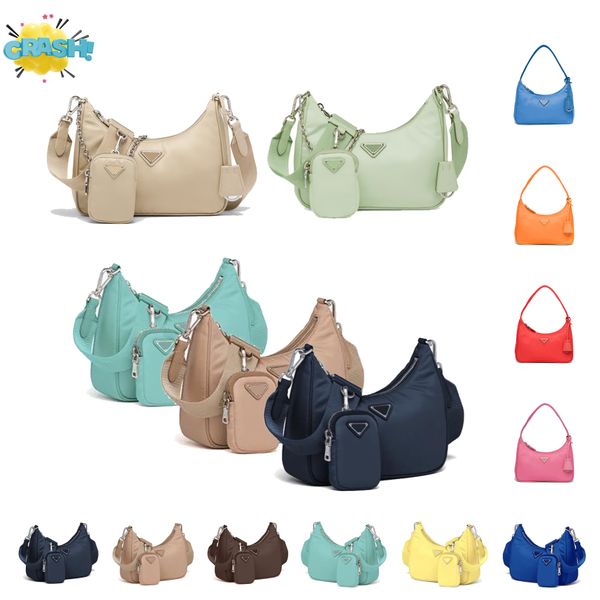 

re-edition 2005 2000 triangle the tote bag crossbody 3piece saffiano shoulder bags women men designer prad chain handbag genuine leather lux