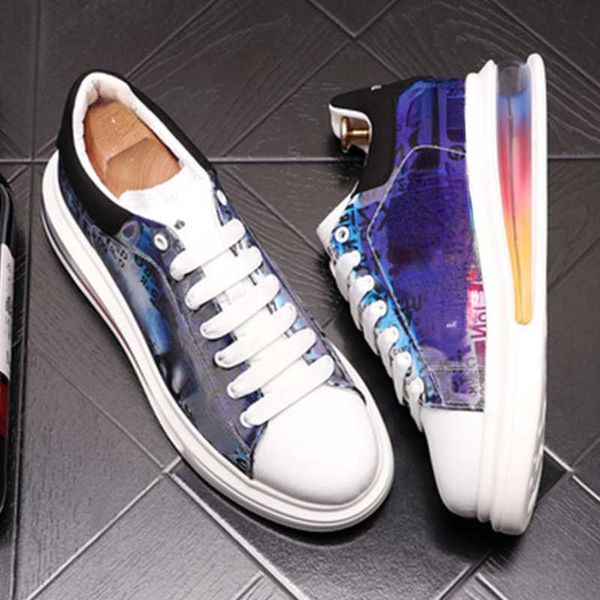 

spring men leather casual white shoes air cushion mens fashion breathable comfortable cowhide flats loafers matching elastic running shoes, Black