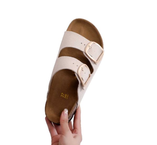 

birkens sandals brand man slide big buckle sandal women black white fashion brand sandals445