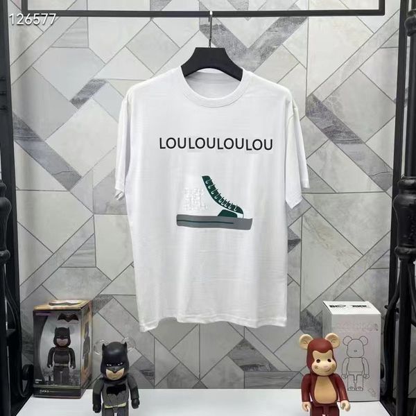 

21ss men's tees fashion men women summer t shirts 2 colors letter pattern print mens short sleeve breathable #s-5xl, White;black
