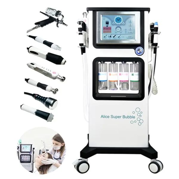 

beauty salon korean 7 in 1 hydra oxygen aqua peel solution diamond dermabrasion rf face lift ultrasound anti wrinkle facial beauty machine