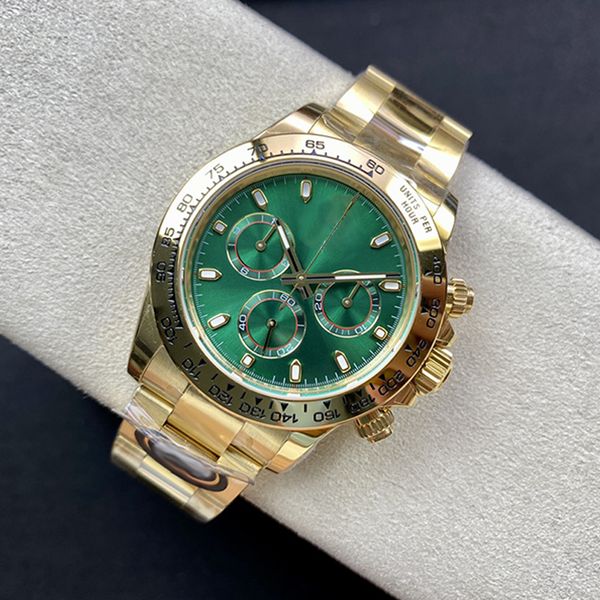 

Men's Watch Designer Watch 40mm Men's Ceramic Green Dial Automatic Mechanical Movement 904L Stainless Steel Band Glow Waterproof Montre de Luxe