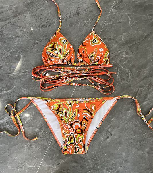 

women's swimsuit new split swimsuit lace-up micro small triangle bikini