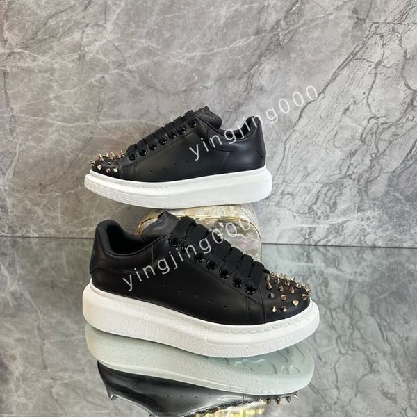 

designer mens sneakers casual shoes platform loafers trainers black leather shoes chunky round head sneake