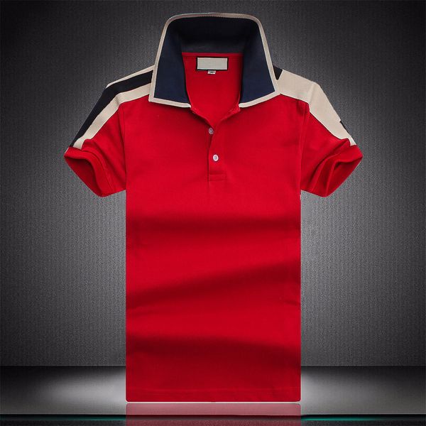 

new mens stylist polo shirts high street short sleeve luxurys designer polos men fashion snake bee floral embroidery cotton t-shirt casual, White;black