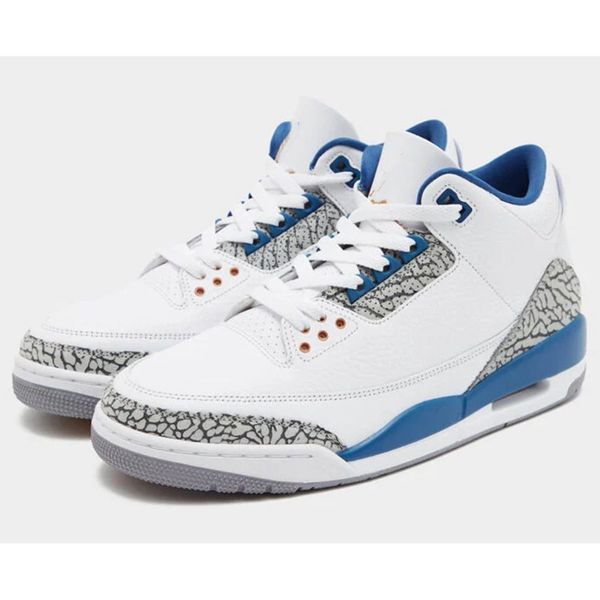 

original quality jumpman 3 3s wizards basketball shoes 2023 release mens womens iii white metallic copper-true blue-cement grey designer spo