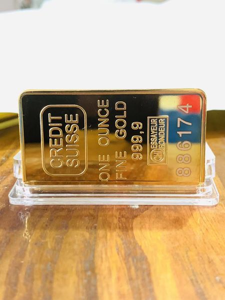 

gold-plated silver-plated gold bar metal medallion square