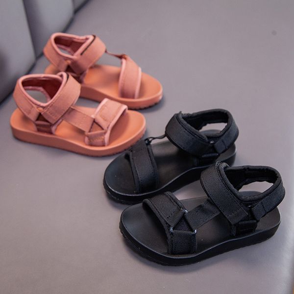 

sandals boys summer kids shoes fashion light soft flats toddler baby girls infant casual beach children outdoor 230412, Black;red