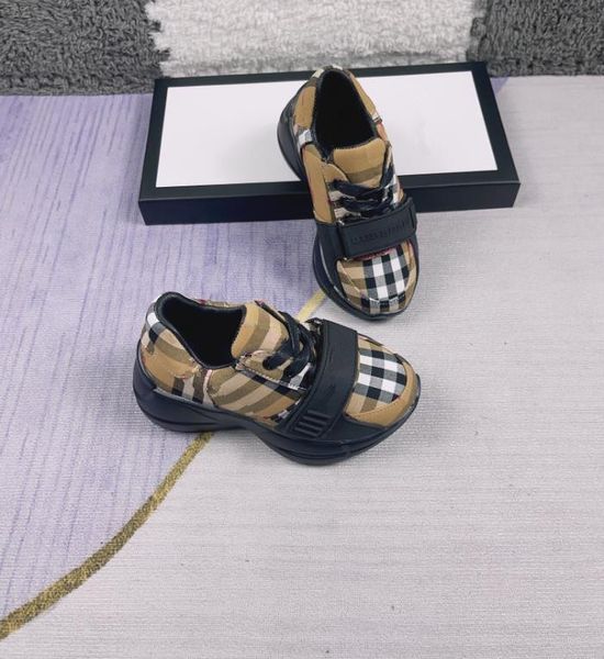 

children designer baby shoes for boys girls fashion stripe embroidery pattern comfortable kids sunglasses genuine leather casual sneakers, Black