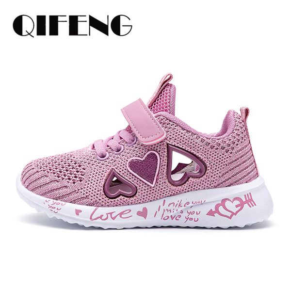 

sneakers girls casual shoes light mesh kids summer children autumn tenis cute sport cartoon female running sock footwear 8 230412, Black;red