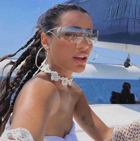 

arc sunglasses fashionable large all-in-one windproof y2k millennium wind for women motion current 66ess, White;black