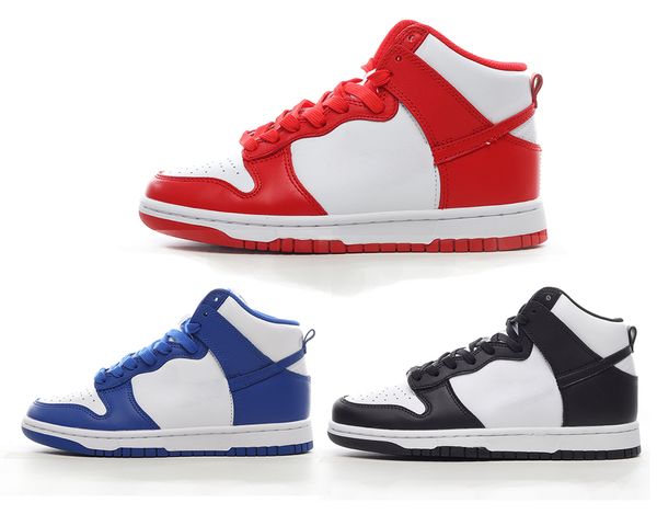 

casual shoes duks high red black blue leisure running shoes outdoor sports sneakers come with box