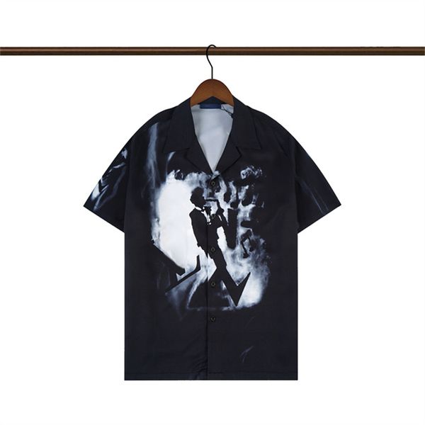 

men designer shirts summer shoort sleeve casual shirts fashion loose polos beach style breathable tshirts tees clothingq143, White;black