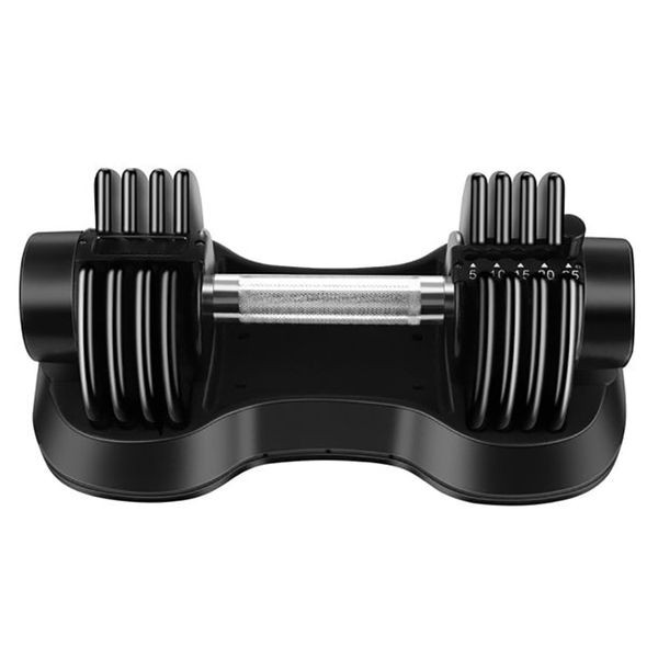 

adjustable dumbbell 25 lbs with automatic adjustable and weight plate black