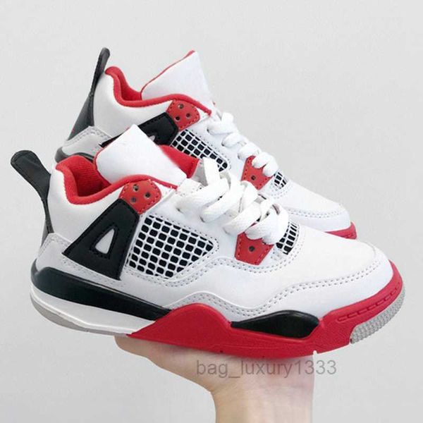 

new 4s kids basketball shoes chicago black red 4 infant boy girl sneaker toddlers fashion baby trainers children footwear athletic outdoor e
