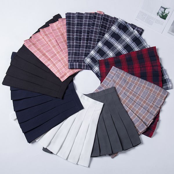 

skirts black skirt pleated egirl eam school girl uniform y2k korean style kawaii high waist short mini a line summer women's clothing 2
