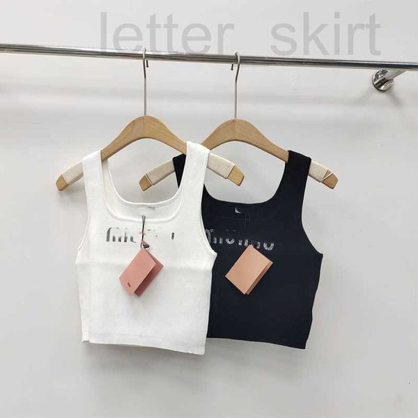 

women's knits & tees designer 23 new summer short tank knitted letter design temperament fashion women r68h, White