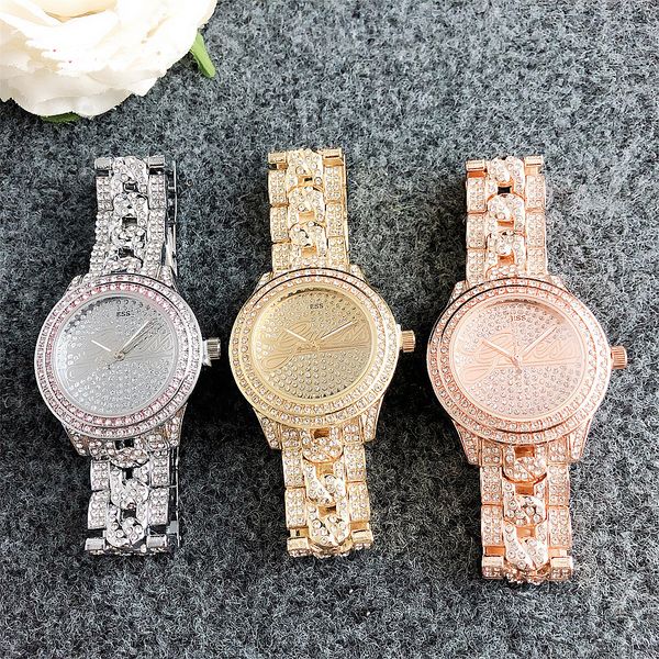 

luxury brand design women's boutique zircon watch, Slivery;golden