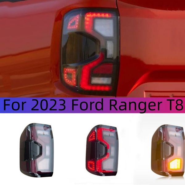 

for 2023 ford ranger t8 tail light assembly led street light streamer turn signal brake and reversing highlights