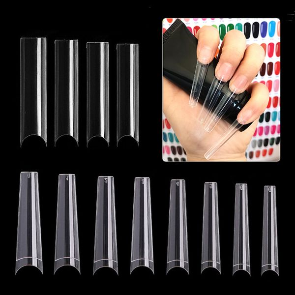 

false nails 240pcs/600pcs xxl false nails long/tips half cover nail tips box stiletto clear fake nails coffin/square abs manicure art tool 2, Red;gold