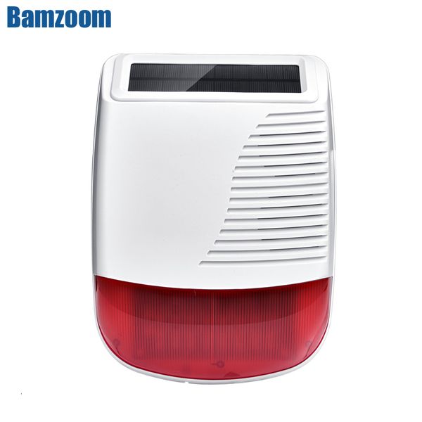 

alarm systems wireless solar strobe siren waterproof 433mhz for our pg103 106 107 w2b w3b w4b w7b g30 g50 home burglar wifi gsm system 23041