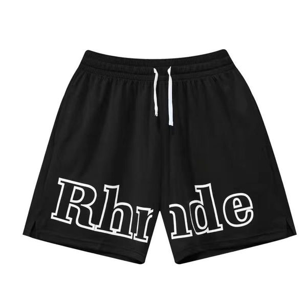 

short rhude mesh mens shorts fashion casual skateboard hip hop beach sweappants with pocket trackpant size 4xl 5xl, White;black